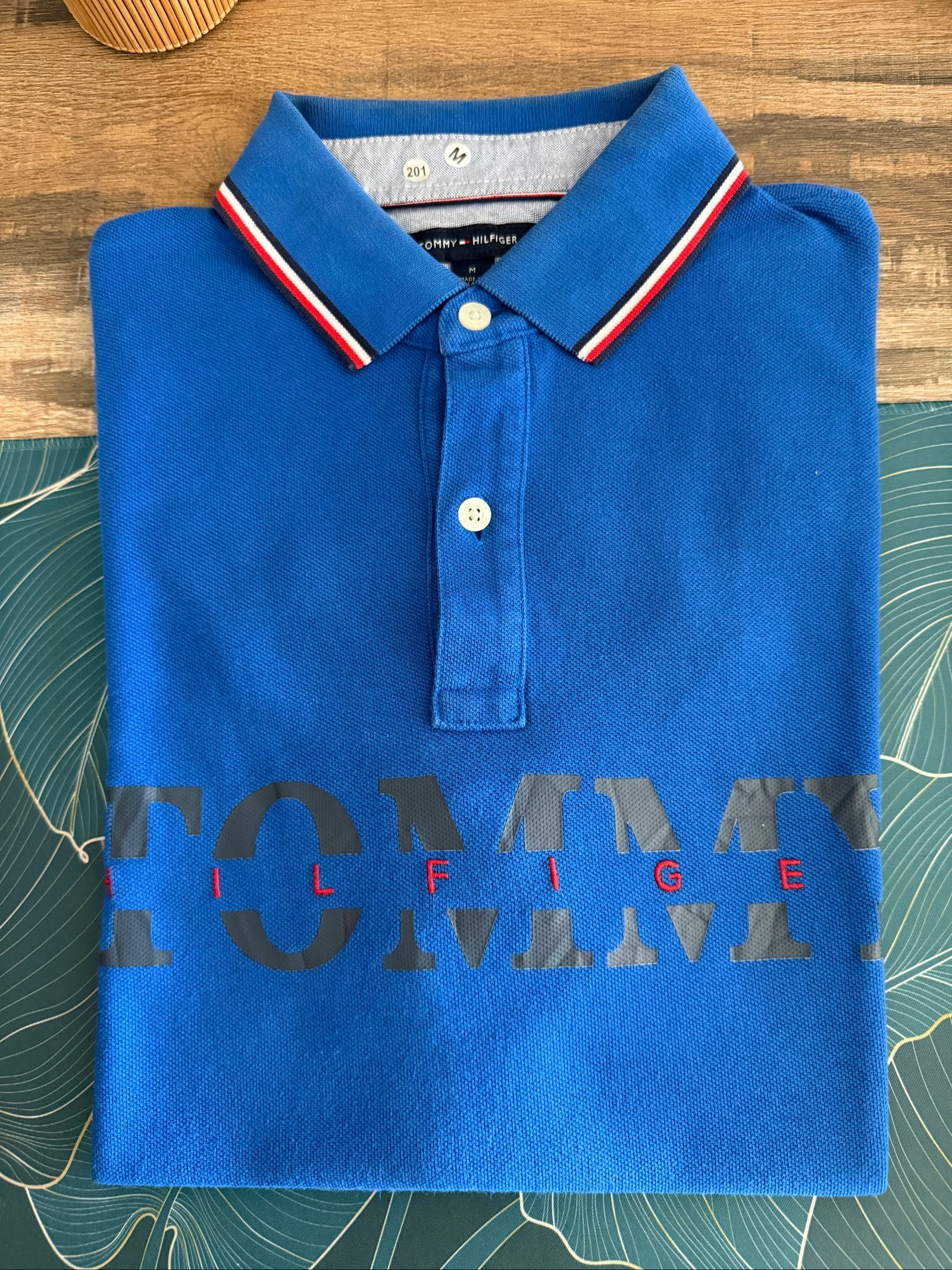Polo Tommy Hilfiger Hombre M Custom Fit – Azul – Gran Logo – Vintage – Muy buen estado – photo 9